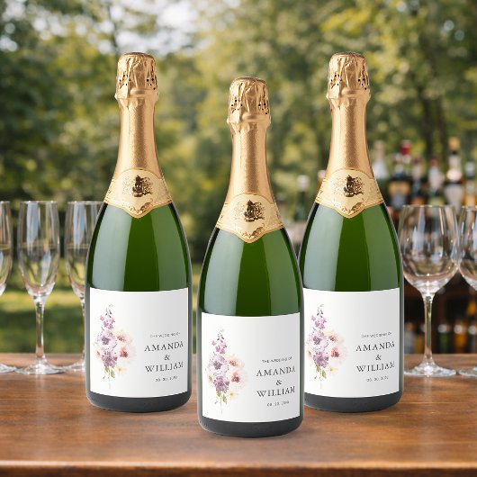 Elegant label voor mousserende wijn sparkling wijnetiket