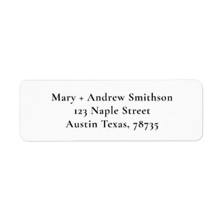 Elegant label voor retouradres lettertype