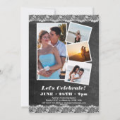 Elegant Lace 5 Uitnodiging van de Fotobezoeker van (Achterkant)