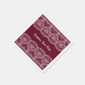 Elegant  Lace Burgundy Cream Persoonlijk Servet (Hoek)