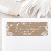 Elegant Lace Burlap Rustic Country String Lights Etiket (Insitu)