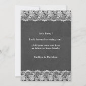Elegant Lace Chalkboard I DO Verloving Invitation Feestdagenkaart (Achterkant)