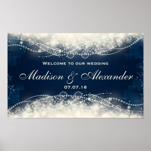 Elegant Lace en Pearls Wedding aanpassen Poster (Voorkant)