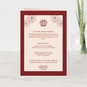 Elegant Lace Floral Church Folded Wedding Program Aankondiging (Achterkant)