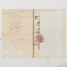 Elegant Lace  Floral Journal Page