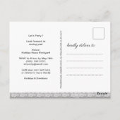 Elegant Lace Foto I DO Verloving Invitation Briefkaart (Achterkant)
