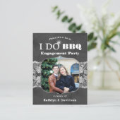 Elegant Lace Foto I DO Verloving Invitation Post Briefkaart (Staand voorkant)