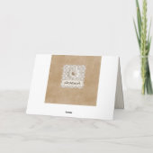 Elegant Lace-look Country Style Kaart (Achterkant)