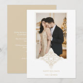 Elegant Lace Ornament Effect Prettige feestdagen F (Voorkant / Achterkant)