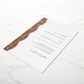 Elegant Lace Real Rose Gold Foil Wedding  Folie Uitnodiging (Gedraaid)