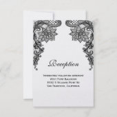 Elegant Lace Reception Kaart (Voorkant)