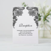 Elegant Lace Reception Kaart (Staand voorkant)