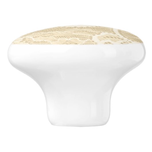Elegant  Lace Rustic Romantic Land Keramische Knop (Zijkant)