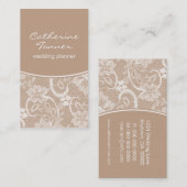 Elegant Lace Visitekaartje, latte Visitekaartje (Voorkant / Achterkant)