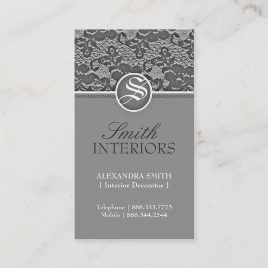 Elegant Lace Visitekaartjes (Voorkant)