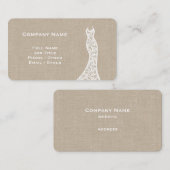 Elegant Lace Wedding Dress burlap Visitekaartje (Voorkant / Achterkant)