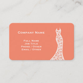 Elegant Lace Wedding Dress koral Visitekaartje