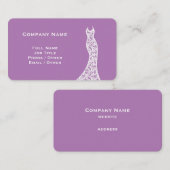 Elegant Lace Wedding Dress lavender Visitekaartje (Voorkant / Achterkant)