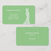 Elegant Lace Wedding Dress licht groen Visitekaartje (Voorkant / Achterkant)