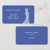 Elegant Lace Wedding Dress medium blue Visitekaartje (Voorkant / Achterkant)