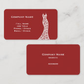 Elegant Lace Wedding Dress Red Visitekaartje (Voorkant / Achterkant)