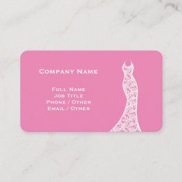 Elegant Lace Wedding Dress roze Visitekaartje