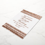 Elegant Lace Wedding Ppress Folie Uitnodiging (Gedraaid)