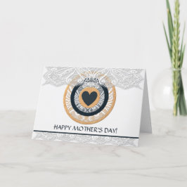 Elegant Lacey Moederdag Kaart met hart
