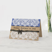 Elegant Lacey-Moederdag met bericht Feestdagen Kaart (Voorkant)