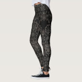 Elegant lacton goudpatroon leggings (Links)