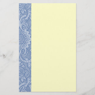 Elegant Lacy Blue Briefpapier