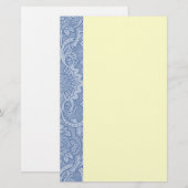 Elegant Lacy Blue Briefpapier (Voorkant / Achterkant)