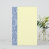 Elegant Lacy Blue Briefpapier (Staand voorkant)