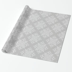Elegant Lacy Gray Damask Cadeaupapier