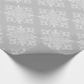 Elegant Lacy Grey Damask Cadeaupapier (Hoek)