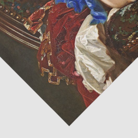 Elegant Lady Blue Dress-ontkoppeling Tissuepapier (Detail)