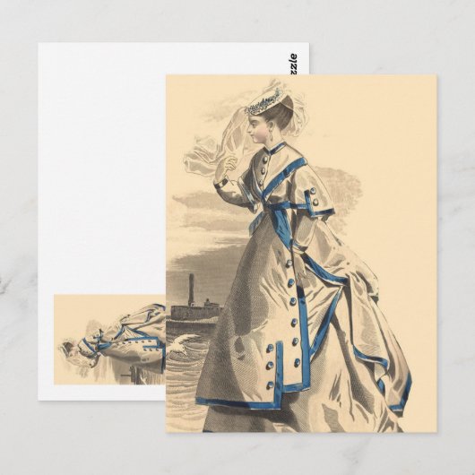 Elegant  Lady Briefkaart (Voorkant / Achterkant)