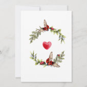 Elegant Lady Bug Floral Baby shower Invitation Kaart (Achterkant)