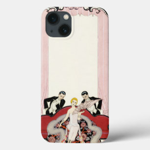 Elegant Lady in Paris Art Deco iPhone 13 Hoesje