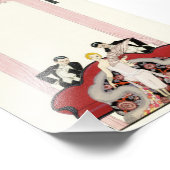 Elegant Lady in Paris Art Deco Foto Afdruk (Hoek)