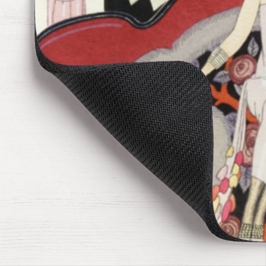 Elegant Lady in Paris Art Deco Muismat (Hoek)