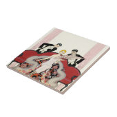 Elegant Lady in Paris Art Deco Tile Tegeltje (Zijkant)