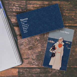 Elegant Lady in White beroemd gemaakt door Ocean B Visitekaartje