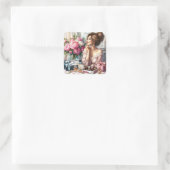 Elegant Lady Moederdag Sticker (Tas)