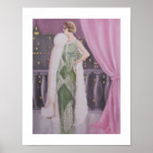Elegant Lady op een balkon, Poster (Voorkant)