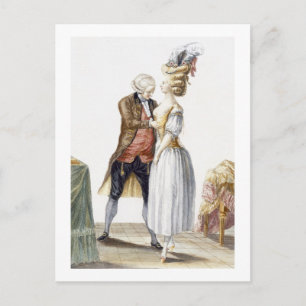Elegant Lady op een plek die past bij haar Tailor, Briefkaart