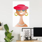 Elegant Lady Poster (Thuiskantoor)