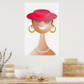 Elegant Lady Poster (Keuken)