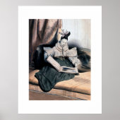 Elegant Lady Reading -  kunst Print (Voorkant)