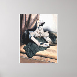 Elegant Lady Reading -  kunst Print